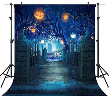 8X8FT Halloween Theme Pictorial Cloth Seamless Customized Photography Backdrop Background Studio Prop TP263B - size: 8X8FT
