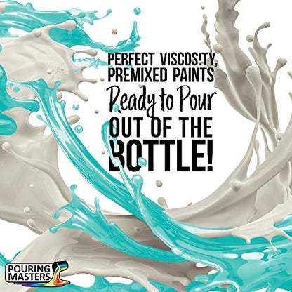 Pouring Masters Tropical Turquoise Ready to Pour Acrylic Pouring Paint - Premium 8-Ounce Pre-Mixed Fluid Acrylic Paint - Fluid Art Supplies for Canvas, Wood, Paper, Tile & Rocks - color: Tropical Turquoise