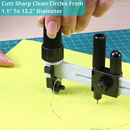 Mr. Pen- Compass Circle Cutter, Rotary Circle Cutter, Circle Cutter | Circle Cutter for Paper Crafts, Compass Cutter, Fabric Circle Cutter, Circular Cutter, Cutting Compass