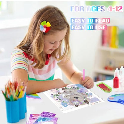 Horse Diamond Art Painting Kits for Kids with Frame Ages 4-8-12 (7x7 inch) - color: CC298