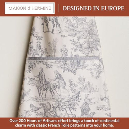 Maison d' Hermine Aprons for women with Pocket 100% Cotton (27.50"x31.50") | Adjustable Neck Strap & long ties Apron Men Chef Wedding Cooking Gardening Server Maid - color: 209 - the Miller - Paloma Grey