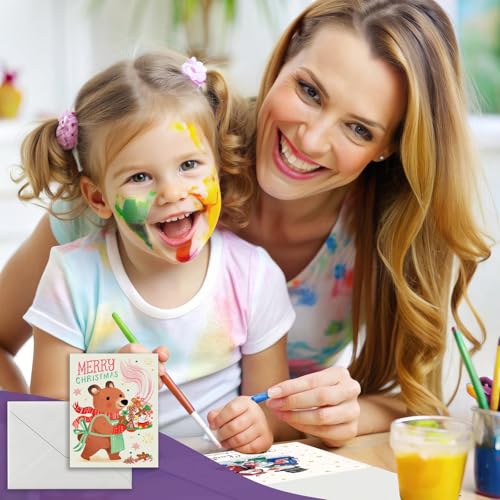 50 Pack Foldable Blank Watercolor Cards with Envelopes 4 x 6 Inch - size: 4x6" Cards*50