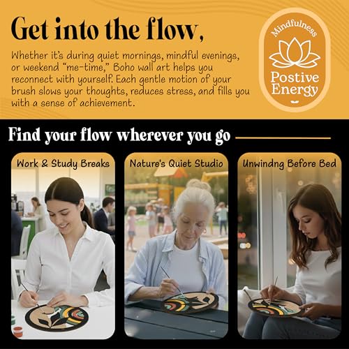 Unwynd Boho Wall Art Paint & Knot Craft Kit for Adults Macrame wall Decor
