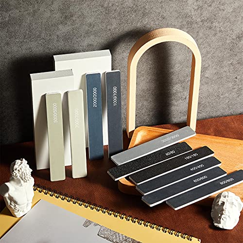 Honoson 20 Pcs Model Sanding Sticks,Low Grits Rating,Classic Style | 3D Print Polishing Sticks, Assorted Grits, Plastic Metal Wood Modeling Polishing Tools for Finishing, Dual-sided Design - style: Classic Style