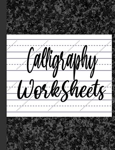 Calligraphy Worksheets: Lines Papers for Calligraphy Writing with slant angle for the Beginners