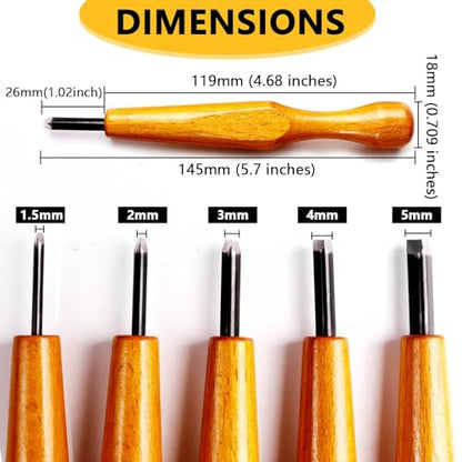 5Pcs V-Sharp Wood Carving Knife