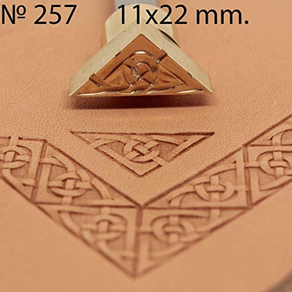 DandS ltd Leather Stamp Tool, Celtic Knot, Professional Steel Craft Tool for Leatherworking, Embossing, Carving & Stamping Leather Projects, Belts Wallets & DIY Projects Compatible with Mallet #257 - color: Celtic Knot 0.43" X 0.86"