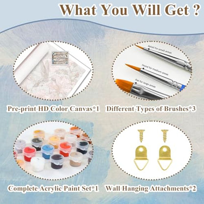 Christian Paint by Number for Adults, Paint by Numbers Kit for Adults 16x20 - color: Christian