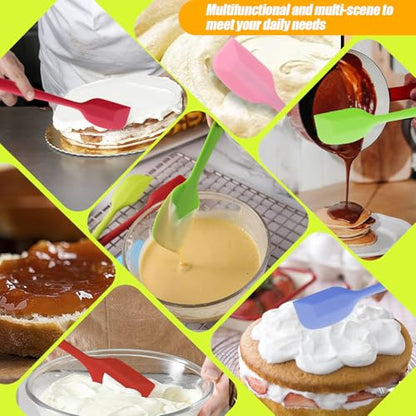 8 PCS Mini Silicone Spatulas 8.2 Inch Rubber Spatula,Nonstick Cookware - color: 8 colors