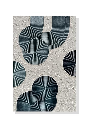 NANKAI Art Hand-painted Blue thick texture Abstract Oil painting Modern minimalist style Wall Deco art 45x30 inch large canvas wall deco art - color: NKHB114
