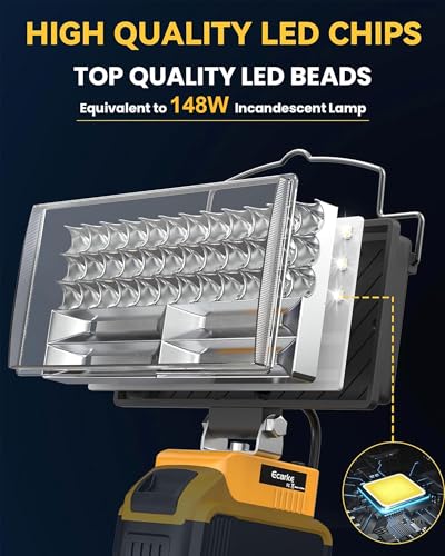 LED Work Light Compatible with DeWALT 20V Battery, 148W 14800LM,Tool Only - color: 148W