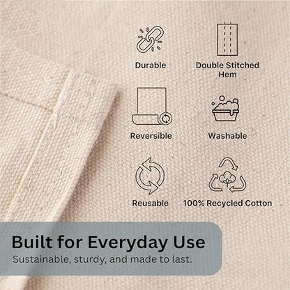 6x9ft Recycled Cotton All Purpose Canvas Tarp Cover Painter Drop Cloth-4Pk | Top Cotton Reusable Paint Drop Cloth,Canvas Tarp Cover for Painter, Furniture, Floor Protection, Painters Dropcloth - size: Pack of 4 - 6*9 Ft