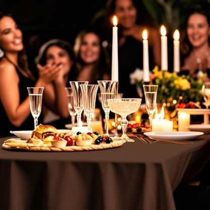 54IN X 320FT Plastic Table Cover Roll with Cutter Box, Cut to Size Plastic Table Cloths for Parties, Birthday, (Brown, 54"x3840"(Rectangular)) - color: Brown, size: 3840" x 54" (Rectangular)