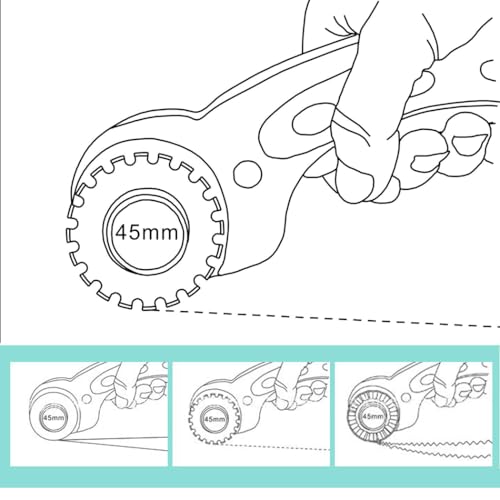 Rotary Cutter For Fabric, 6 Pack 45mm Fabric Cutter with 5 pieces Extra Blades,Ergonomic Handle Rolling Cutter for Fabric, Leather, Crafting, Sewing, Quilting, Fabric Rotary Cutter (Dark Pink) - color: Dark Pink
