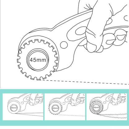 Rotary Cutter For Fabric, 6 Pack 45mm Fabric Cutter with 5 pieces Extra Blades,Ergonomic Handle Rolling Cutter for Fabric, Leather, Crafting, Sewing, Quilting, Fabric Rotary Cutter (Dark Pink) - color: Dark Pink
