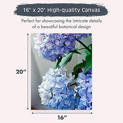 Pink Picasso Paint by Number Kit, Adults & Teens,16x20, Happily Hydrangea | Botanical Floral Collection, Acrylic Paints and Brushes included, Pre-printed high quality canvas, DIY art kit, Gift-ready - color: Happily Hydrangea