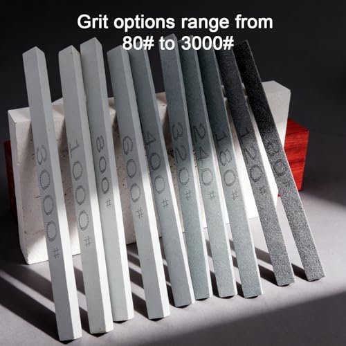 Sharpening Stone Sticks,Triangular 10pcs Green Carbon Oilstone Sanding Bar for sharpening cutting tools, Honing Steel Tool (5.9 * 0.47Inch) - size: 5.9*0.47Inch