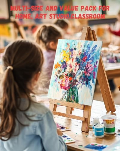 4 x 6 inch 12 Pack Small Painting Canvas Boards- Gesso Primed | Acid-Free 100% Cotton Mini Canvas Panels for Acrylics Oil Watercolor Tempera Paints - size: 4"x6"