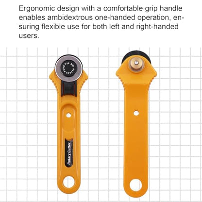 2 PCS Rotary Cutter Set 1.1Inch/28mm and 1.8Inch/45mm Slide Out Safety Blade Guard for Fabric Paper Leather Felt DIY Sewing