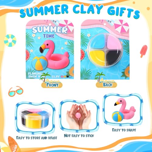 Capoda 30 Sets Summer Air Dry Clay Kits for Kids Back to School Gifts Bulk - style: Summer