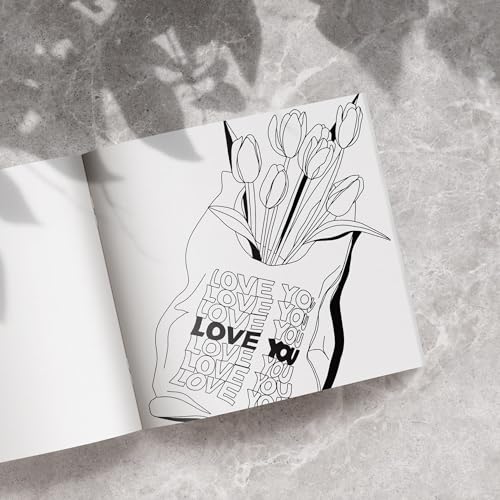 Love in Bloom: A Valentine's Coloring Book for Adults Featuring Romantic Floral Patterns and Frameable Wall Art