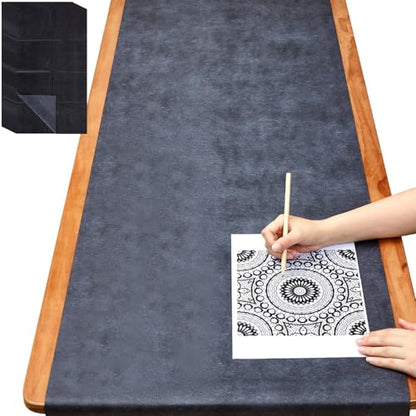 Dinifee 5 Sheets Large Carbon Paper for Tracing 20.3 x 78.7 Inch Graphite Transfer Paper Waxed Carbon Transfer Paper for Wood, Paper, Canvas, Woodworking Patterns, Fabric, Sketch Drawing, Black - size: 20.3 x 78.7 Inch