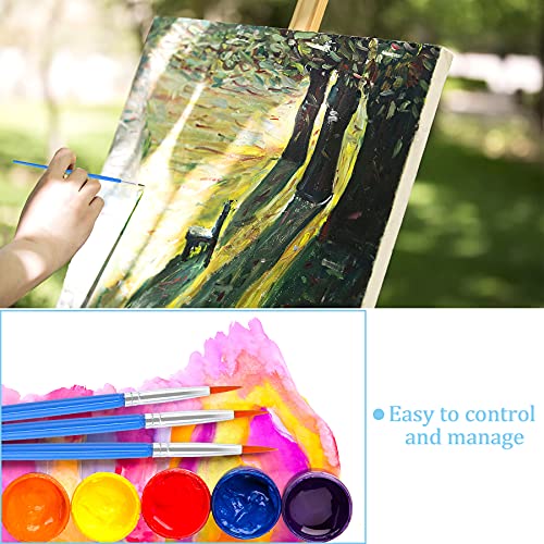 30 Pcs Round Paint Brushes, Small Brush Bulk for Miniature Detail Painting | Nylon Bristles Plastic Short Handle, Art Crafts School Projects, Flat Detail Painting, Crafts Face Painting - size: 6.69inch, style: Round Paint Brushes