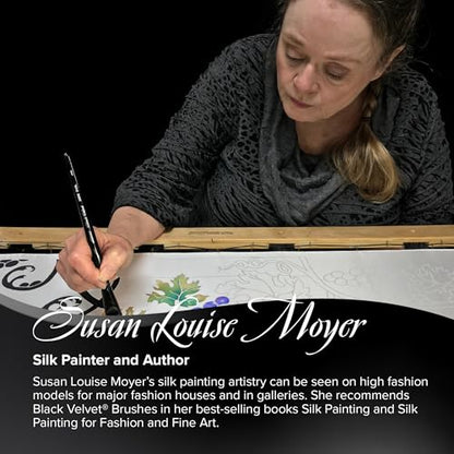 Silver Brush Limited Susan Louise Moyer Specialty Watercolor Set, 3pc | Round, Oval Short Handle, Soft Fine Point Synthetic and Squirrel Mix Bristle, Superb Paint Absorbency, Smooth Strokes - color: Master Specialty Set
