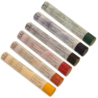 R&F Handmade Paints - Professional Oil Pigment Stick, Translucent Colors, Set of 6