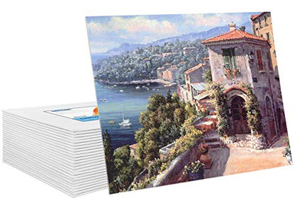 Canvas Boards for Painting 8x10 Inch, Super Value 24 Pack Paint Canvases, White Blank Canvas Panels, 100% Cotton Primed, Painting Art Supplies - size: 8"×10"