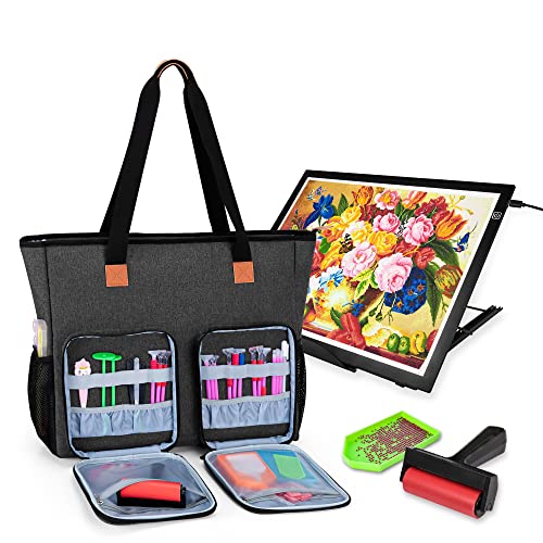 LUXJA Diamond Painting Carrying Case for A3 Light Pad, Black - color: Black
