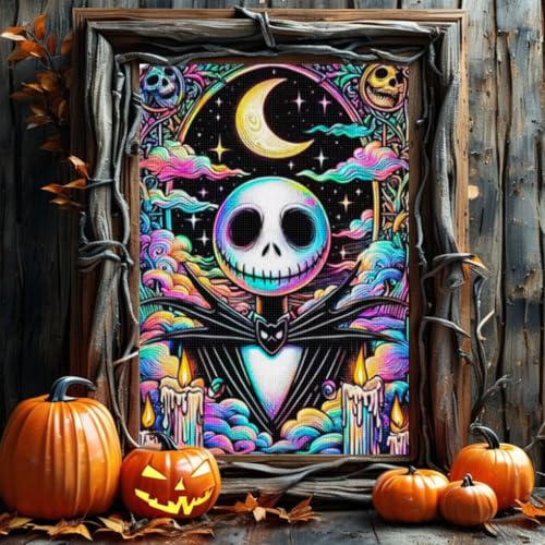 VeGuude Halloween Diamond Art Kits for Adults Home Wall Decor Gift 12x16 in - color: DP04280