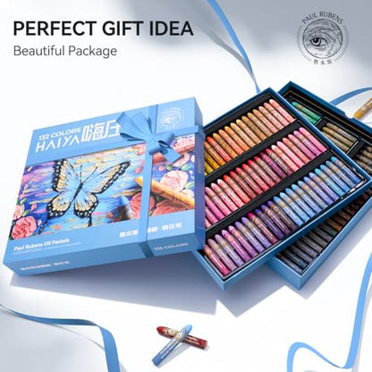 Paul Rubens Oil Pastels, 132 Vibrant Colors Soft Oil Pastels | Creamy & Easy to Blend Oil Pastels for Artists & Beginners. Ideal for Drawing, Sketching and Painting - style: 132 Basic Colors