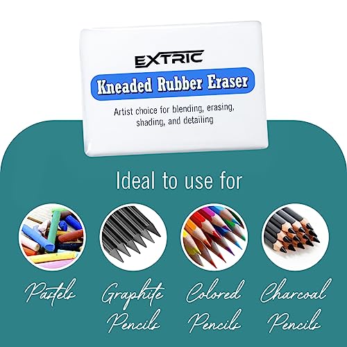 Kneaded Erasers for Artists, Erasers Medium Size, Kneaded Art Eraser 4 Pack Great for Sketching, Drawing and Shading
