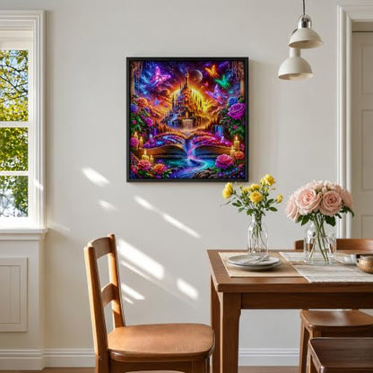 5D Dream Book Castle Diamond Painting Kits for Adults 13.7x13.7 Inch - color: KM1235-1