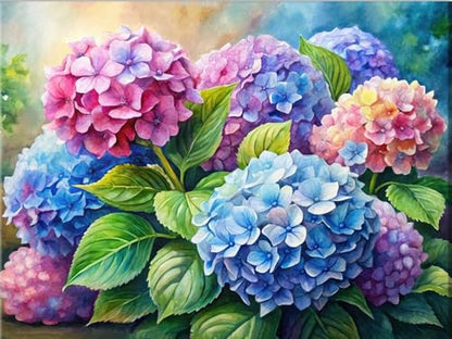 EIBEILI Square Drill Diamond Painting Kits for Adults Hydrangea Diamond Art - color: DP02891
