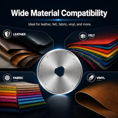 15 Packs 45mm Rotary Cutter Blades 45mm Quilting supplies Rotary Cutter Blades for fabric by SSPONT, compatible with OLFA,Fiskars,Mr.Pen,DAFA,Truecut etc. Sewing Arts Crafts, Sharp and Durable - color: 45mm-15 PCS