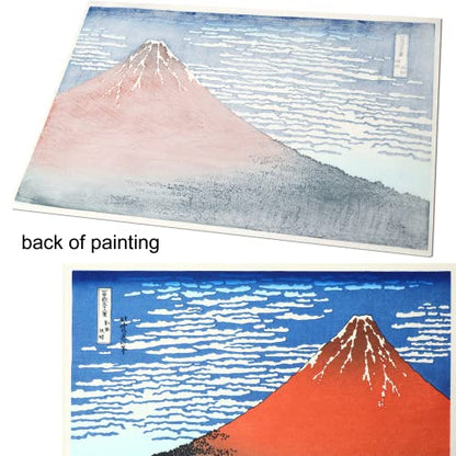 JAPAN MUSEUM, Katsushika Hokusai, Fine Wind Clear Weather Red Fuji,Japanese Fine Art,Ukiyo-e Artwork,Genuine Hand-printed Woodblock Print,Japanese Washi Paper 390mmx260mm with Picture Frame A1 - color: hokusai-fuji-frame
