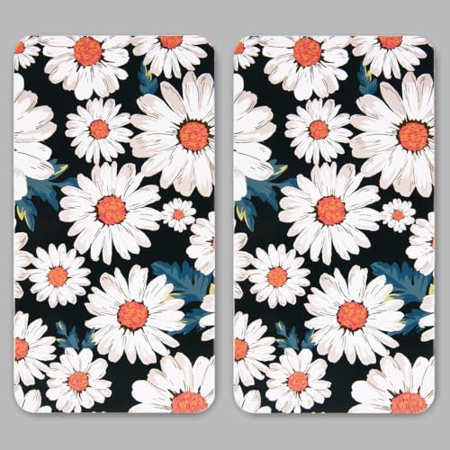 qianshan 40Pcs Empty Half Pans Watercolor Tin Palette with Magnetic Stripe | Travel Tin Palette Case,Portable Artist Paints Half Pan Kits,DIY Watercolor Oils Acrylics Painting Drawing Daisy - color: Daisy