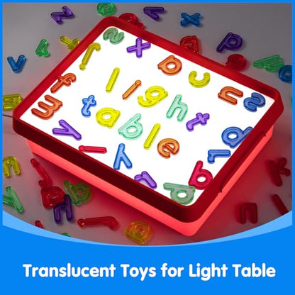 Odoorgames Young Explorers Light Table – Light Up Table (Red) - color: Red