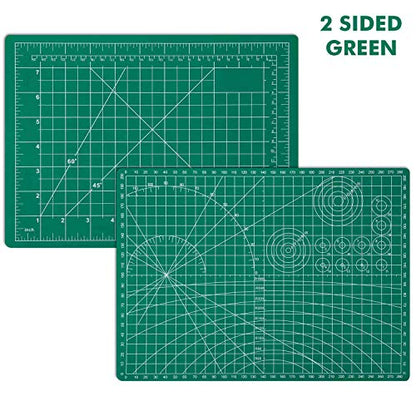 Anezus Craft Knife Precision Cutter and Self Healing Cutting Craft Mat Hobby Knife Set with 30 PCS Knife for Art Hobby Craft Scrapbooking Stencil - color: A.green
