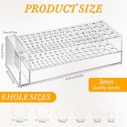 Acrylic Paint Brush Holder, 98 Holes Desktop Organizer Stand