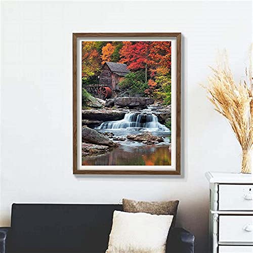 KTHOFCY 5D DIY Diamond Painting Kits for Adults Kids Waterfall Full Drill Embroidery Cross Stitch Crystal Rhinestone Paintings Pictures Arts Wall Decor Painting Dots Kits 15.7X11.8 in