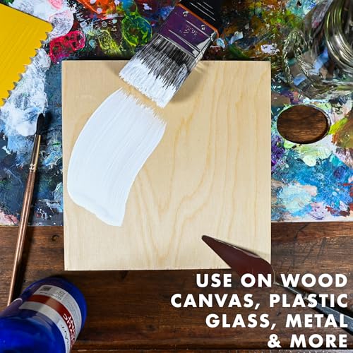 Handy Art Little Masters White Gesso, Half Gallon (64 oz) Bulk, Acrylic Primer for Canvas, Wood & More, Made in USA, AP Non-Toxic, Allergy Friendly, Prepares Surfaces for Painting - size: 64 Fl Oz (Pack of 1)