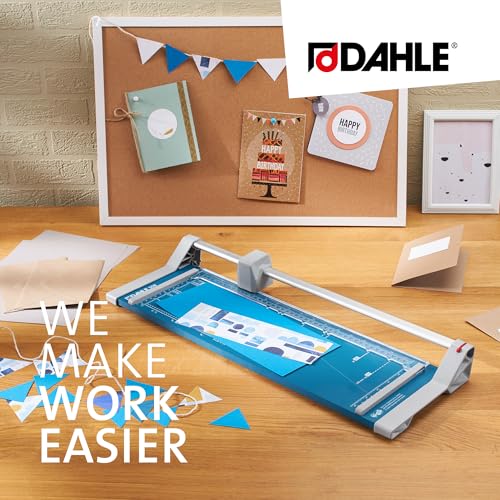 Dahle 508 Personal Rotary Trimmer, 18" Cut Length, 5 Sheet Capacity, Self-Sharpening, Automatic Clamp, German Engineered Paper Cutter - size: 18" Cut Length