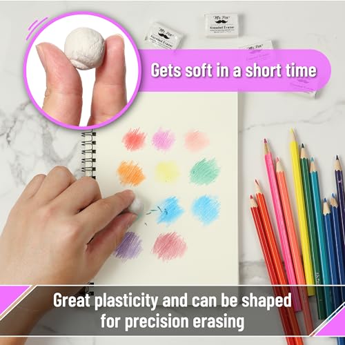 Mr. Pen- Kneaded Eraser, 12 Pack, White Kneaded Erasers for Artists