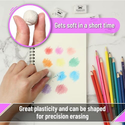 Mr. Pen- Kneaded Eraser, 12 Pack, White Kneaded Erasers for Artists