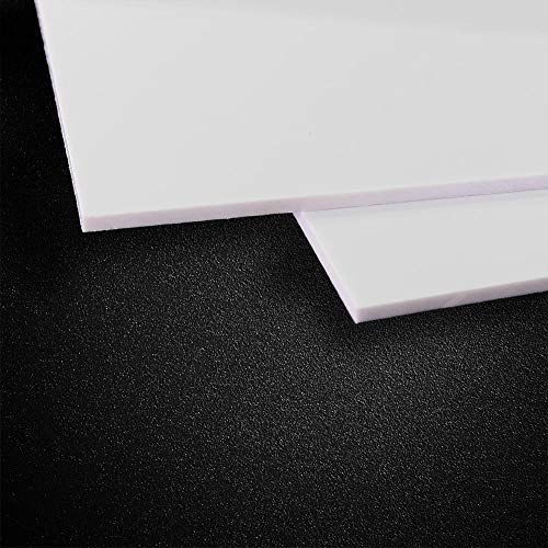 ABS0930 2pcs 3mm Thickness 200mm x 250mm White ABS Sheets 9.84'' x 7.87'' x 0.12'' ABS Styrene Sheets for Model Train Layout (3mm) - size: 3mm