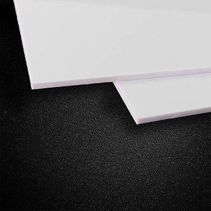 ABS0930 2pcs 3mm Thickness 200mm x 250mm White ABS Sheets 9.84'' x 7.87'' x 0.12'' ABS Styrene Sheets for Model Train Layout (3mm) - size: 3mm