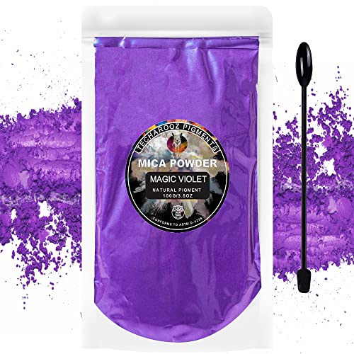 Magic Voilet Mica Powder for Epoxy Resin 100g / 3.5oz. Sealed Bag Techarooz 2 Tone Resin Dye Color Pigment Powder for Lip Gloss, Nails, Colorant for Bath Bombs Soap Making & Much More - color: Magic Violet